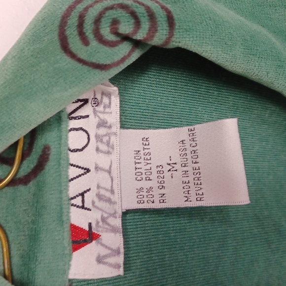 Velour soft green swirl design retro Irish St Patricks Day jacket - Picture 5 of 7